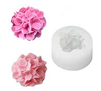 TOPYS Hydrangea Flower Candle Mold, 3D Flower Handmade Soap Mould for Fondant Handmade Soap Lotion Bar Wax Casting Crayon Cake Ice Cream Clay Cake Decorating(1.5in)