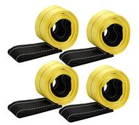 TOPZEA 4 Pack Lifting Sling Straps, 1.8M x 5 CM Durable Nylon Tow Straps Rigging Strap with 2 Wide Flat Eye Loops, Max Breaking Strength 3333lbs