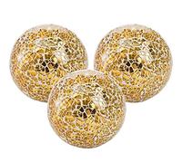 TOPZEA Set of 3 Decorative Orbs, 4 Inch Decorative Balls Glass Mosaic Sphere, Table Centerpieces Vases Bowls Fillers Holiday Decorations for Home, Living Room, Mantle, Christmas Ornaments