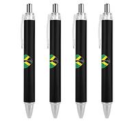 TopZeDeals Jamaican Flag Lip Blue Ink Ball Point Pen Smooth Writing Ballpoint Pen for Office School 4 PCS