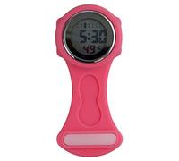 Topzilly New 2019 Digital Unisex Multi Function Silicone Nurses/Brooch/Tunic/Fob/Pocket/Carabiner Watch 5 Colours (Pink)