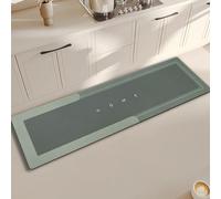Topzywlc Kitchen Mat Non Slip Anti Mould 45 * 150 cm, Quick Dry Magic Kitchen Floor Mat, For Bathroom, Bedroom, Kitchen, Toilet, Door, Washing Table (Rectangular Green, 45 * 150 cm)