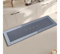Topzywlc Kitchen Mat Non Slip Anti Mould 45 * 150 cm, Quick Dry Magic Kitchen Floor Mat, For Bathroom, Bedroom, Kitchen, Toilet, Door, Washing Table (Rectangular Blue, 45 * 150 cm)
