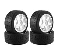 TOQPCZA For Arrma For Infraction For Felony For Limitless 5-Spoke 100x42mm Tyre 17mm Wheel Hex 1/7 RC Car Upgrade Parts Accessories RC Tyre Set(White)