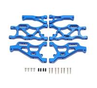 TOQPCZA Models Parts For Arrma For Infraction For Limitless 6s For Typhon 6s 1/7 1/8 6pcs Metal Front And Rear Suspension Arm Set Rc Car Upgrade Parts(Blue)