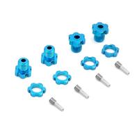 TOQPCZA Models Parts For Traxxas For E-Revo 5353x For E-Maxx For Summit 1/10 1 Set 17mm RC Car Hex Nuts Splined Wheel Hubs(Sky blue)