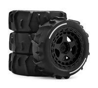 TOQPCZA RC Car Toys Components For Arrma For Typhon For Grom 1/14 4pcs 72mm Sand Tire RC Car Short Course Truck Upgrade Parts Accessories(Black3)