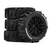 TOQPCZA RC Car Toys Components For Arrma For Typhon For Grom 1/14 4pcs 72mm Sand Tire RC Car Short Course Truck Upgrade Parts Accessories(Black2)