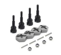 TOQPCZA RC Crawlers Parts For WLtoys 1/18 A959 A969 A979 A959B A969-B Wheel Conversion Set Axle 12Mm Hex Dive Hub Turn 1/10 On Road RC Car Upgrade Parts(Black-Grey)