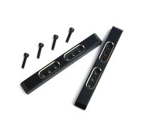 TOQPCZA RC Jouets Parts For Axial For SCX24 90081 For Wrangler For Bronco 1/24 RC Car Parts Brass Beam Boulder Protection Bars Side For Rock Rails(Black)
