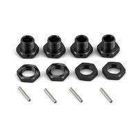 TOQPCZA RC Replacement Parts For Arrma For Infraction For Limitless For Felony 6S For Typhon 1/7 1/8 Metal 17mm Wheel Hex Hub Adapter With Nut Upgrade Parts Accessories(Black)