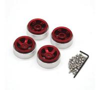 TOQPCZA RC Replacement Parts For FMS For Fire For Horse For EAZYRC 1/18 For Thunder Storm RC Remote Control Car For Star Shaped Metal Wheel Fitting(Red)