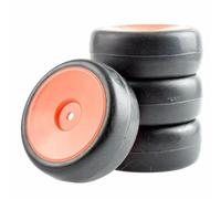 TOQPCZA RC Replacement Parts For HSP For HPI 1/10 Touring 9071-6018 Slick For Racing Tires Wheel Sets RC Car(Red)