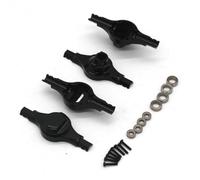 TOQPCZA RC Replacement Parts For Jimny For Smart For Suzuki 1/16 Metal RC Remote Control Car Upgrade Accessories Front And Rear Axle Housing With Bearing(Black)