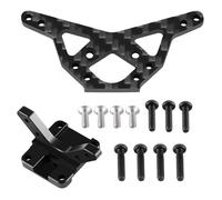 TOQPCZA RC Replacement Parts For Mini-B 2WD 1/16 Carbon Fiber+Aluminum Alloy Front Rear Shock Mount Bracket RC For Buggy Truck Model Upgrade Parts(Rear)