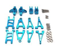 TOQPCZA RC Replacement Parts For MJX 14303 14301 14302 1/14 RC 4WD Remote Control Car Metal Upgrade Fittings Front And Rear For Swing Arm Steering Cup Kit(Blue)