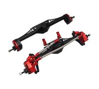 TOQPCZA Rc Upgrade Components For Axial For Capra 1.9 For Unlimited Trail For Buggy For UTB For Currie F9 1/10 Aluminum Alloy Front And Rear Portal Axle RC Crawler(Red,1set)