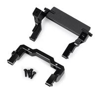 TOQPCZA Rc Upgrade Components For Axial For SCX24 Base Camp 1/24 Alu Alloy Front Bumper Mount Rear Car Body Shell Support Bracket Stand RC Crawler Car(1Set)
