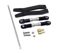 TOQPCZA Rc Upgrade Components For Axial For Yeti For Vanquish VS4-10 For Phoenix RR10 90048 1/10 Adjustable Metal Anti-Tilt Link Rod Sway Bar RC Crawler For LCG DIY Upgrade(Black)