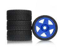 TOQPCZA Rc Upgrade Components For KM WRC Citron C3 For MJX For Hyper Go 7303 7304 1/7 1/8 4pcs 110mm RC For Rally Off-Road For Buggy Tires Wheel 17mm Hex(Blue)