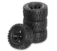 TOQPCZA Rc Upgrade Components For Traxxas For E-REVO For Summit For HPI Savagegt-2XS For Redcat For Volcano-16 1/12 1/14 1/16 RC Monster Truck Wheel Tires Off-Road(Black)
