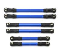 TOQPCZA Rc Upgrade Components For Traxxas For Slash For Hoss For Rustler For Stampede 4x4 1/10 Metal Turnbuckles Pull Rod Link Rod Steering Rod Set RC Car Parts(Blue)
