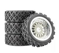 TOQPCZA Rc Upgrade Components For TT-01 For TT-02 XV-01 DF-03 TA06 PTG2 For HPI WR8 4Pcs 12mm Glued Rubber Tire Plastic Wheels Rim RC For Rally For Racing Parts(Type C)