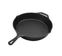 Toque 30cm Non Stick Cast Iron Frying Pan Round Steak Skillet BBQ Cookware in Black Toque Black