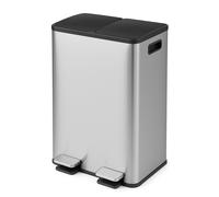Toque 60L Pedal Bin Stainless Steel Kitchen Trash Waste Can Recycling Dustbin