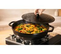 Toque Cast Iron Cookware: Toque Cast Iron Enamel Dutch Oven with Lid Self-Basting Lid
