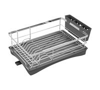 Toque Dish Drainer Drying Rack Drip Tray Stainless Steel Expandable Over Sink - 1 Tier Stainless Steel