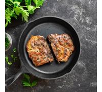 TOQUE Non Stick Frying Pan Set, 30cm Cast Iron Pan, Steak Skillet BBQ Induction Cookware Frypan, Kitchen Dinner Round BBQ Grill Cookware