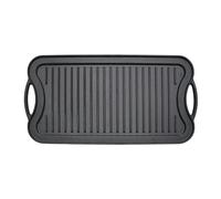 Toque Reversible Cast Iron Griddle Plate Non-Stick Grill Skillet Kitchen 50.5cm