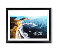 Tor Bay Seascape In Canada Painting Modern Art Framed Print | A2 Black Framed Wall Art | Ready to Hang | Modern Historical Picture | Living Room Bedroom Lounge Office