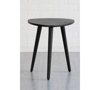 'Tora' Triangle Side Table Solid Wood Bedside Table for Living Room and Bedroom MH London Black One Size