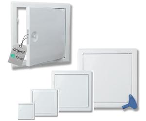 Torado® Access Panel Metal white lockable with Key various Sizes Inspection Hatch Drywall Revision Flap (300 x 300 mm)