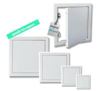 Torado® Access Panel Metal white push-to-open various Sizes Inspection Hatch Drywall Revision Flap (600 x 600 mm)