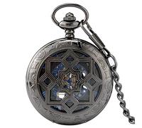 TORALF Vintage Hollow Flower Display Manual Mechanical Pocket Watch Pendant Hand Winding Clock