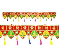 Toran Bandanwar Door Wall Cloth Hanging for Diwali Festival Traditional Indian Home Office Temple Pooja Décor Decoration Gifting Size- 40 inches (Diya/Deepak)