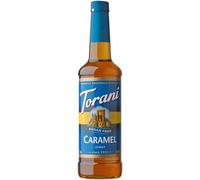 Torani Caramel Sugar Free Coffee Syrup (750ml) - Zero Calorie Caramel Syrup for Coffee, Hot Chocolate & Protein Shakes - No Sugar - Ideal for Drinks and Desserts