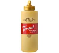 Torani Puremade White Chocolate Sauce (1 x 468g) - Rich, Creamy Flavour with No Artificial Ingredients - Ideal for Coffee, Milkshakes or Hot Chocolate - Ice Cream Sauce for Desserts, Pancakes & More