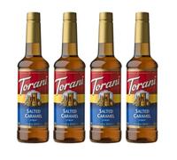 Torani Salted Caramel Coffee Syrup Gift Set (4 x 750ml) - Classic Flavour for Lattes & Iced Drinks, Vegetarian-Friendly