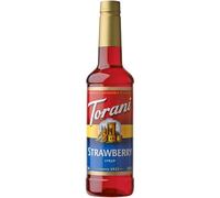 Torani Strawberry Syrup (750ml) - Premium Cane Sugar Syrup for Mocktails, Cocktails, Iced Tea, Smoothies, Soda & Lemonade - Bright, Juicy & Sweet - Ideal for Drinks and Desserts