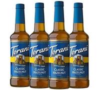 Torani Sugar Free Coffee Syrup, Classic Hazelnut Flavour (4 x 750ml) | Zero Calorie Drink Syrup, No Added Sugar, Barista Style for Coffee, Lattes and Iced Drinks, Vegan Friendly