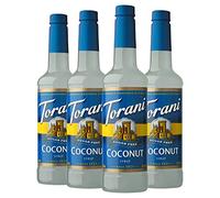 Torani Sugar Free Coffee Syrup, Coconut Flavour (Pack of 4 x 750ml) | Zero Calorie Drink Syrup, No Added Sugar, Barista Style for Coffee, Lattes and Iced Drinks, Vegan Friendly