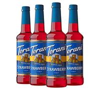 Torani Sugar Free Strawberry Syrup 4 x 750ml - Zero Calorie Syrup for Drinks, Cocktails, Mocktails, Soda & Iced Tea