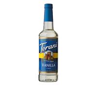 Torani Vanilla Sugar Free Coffee Syrups (750ml Bottle) - Classic Vanilla Syrup Flavouring for Lattes, Iced Coffees & Tea Beverages - Zero Sugar, No Calorie, No Carb & Vegan Drink Flavouring