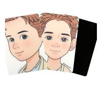 torbers Depvision Reusable Face Paint Practice Board,2 Colorful Face Paint Board,One Black Face Painting Exercise Board,Makeup Template A4 size (Boy)