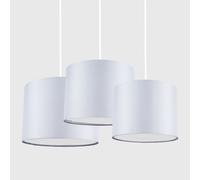Torbery Set of 3 Nesting Easy Fit Ceiling Light Lamp Shades with Bulbs ValueLights Light Grey One Size