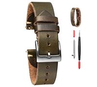 torbollo Horween Leather Watch Strap for Women, 18mm Leather Watch Bands, Quick Release Handmade Soft Vintage Replacement